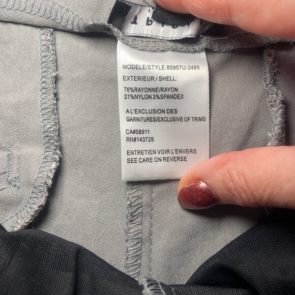 Tribal Fia Snap Button Capri Pant Womens 12P Light Grey Pull On Office EUC - Picture 4 of 10